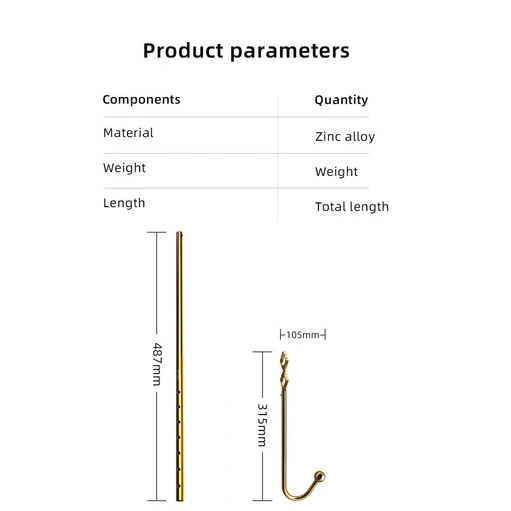 Anal Hooks Anal Adjustable 3867 Hook AllNight Set LOCKINK Golden 1018
